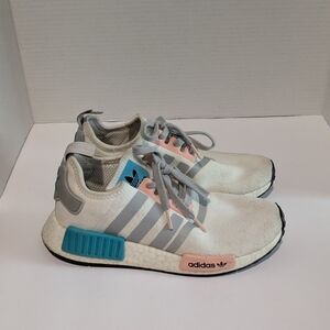 Adidas Boost Men's White, Pink and Blue Size 5.5(Fits Like Women's 7.5) Sneakers